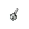 Gellner Halssmykker>Anheng, Tahitiperle  9-10 mm og diamanter 0,11 ct