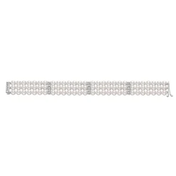 David-Andersen Armbånd>Armbånd, Akoyaperler 6-6,5 mm og diamanter 1,82 ct