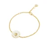 Georg Jensen Emaljesmykker|Armbånd>Armbånd, Daisy enkel forgylt sølv
