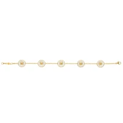 Georg Jensen Emaljesmykker|Armbånd>Armbånd, Daisy forgylt sølv