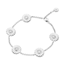 Georg Jensen Emaljesmykker|Armbånd>Armbånd, Daisy hvit - 6 blomster