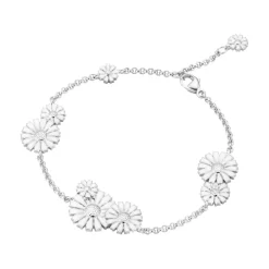Georg Jensen Emaljesmykker|Armbånd>Armbånd, Daisy hvit - 9 blomster