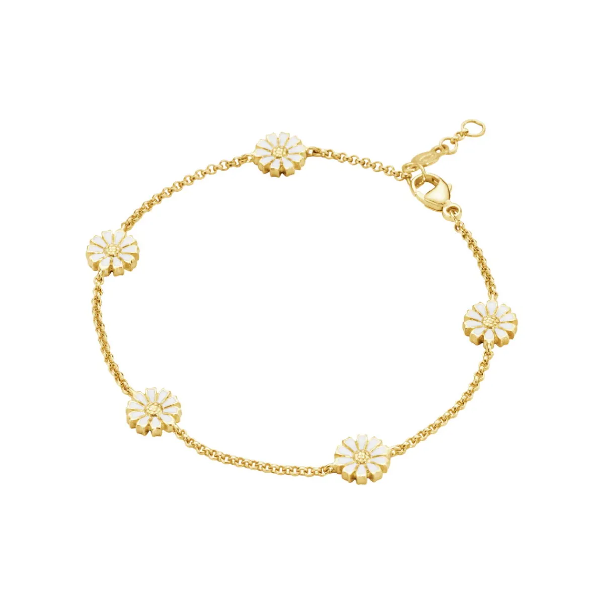 Georg Jensen Emaljesmykker|Armbånd>Armbånd, Daisy små forgylt sølv 2025