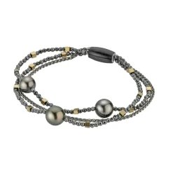 Gellner Armbånd>Armbånd, Hematitt og Tahitiperler