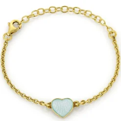 David-Andersen Emaljesmykker|Til Barn>Armbånd, Hjerte mint - Barn