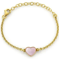 David-Andersen Emaljesmykker|Til Barn>Armbånd, Hjerte rosa - Barn