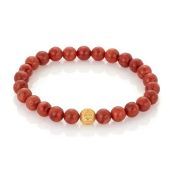 David-Andersen Herre>Armbånd, Korall 8 mm