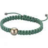 Gellner Herre|Armbånd>Armbånd, Marutea Grønn Makramé med Tahitiperle