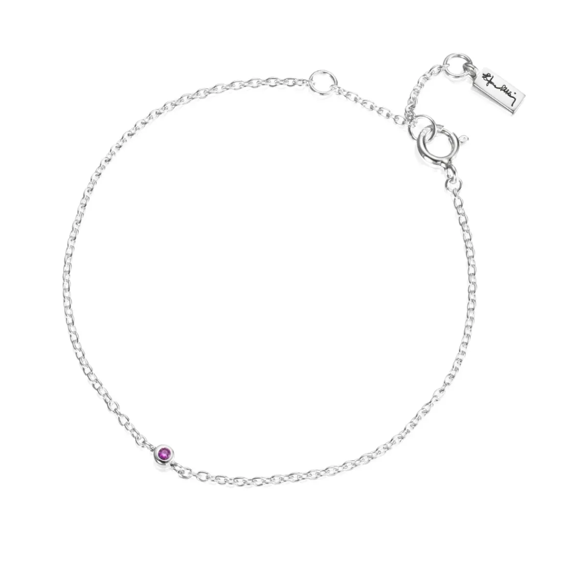 Efva Attling Armbånd>Armbånd, Micro Blink Rosa Safir