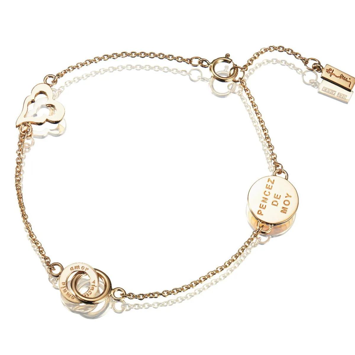 Efva Attling Armbånd>Armbånd, Mini Love gull