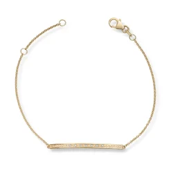 David-Andersen Armbånd>Armbånd, Plate med diamanter gult gull