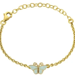 David-Andersen Emaljesmykker|Til Barn>Armbånd, Sommerfugl mint - Barn