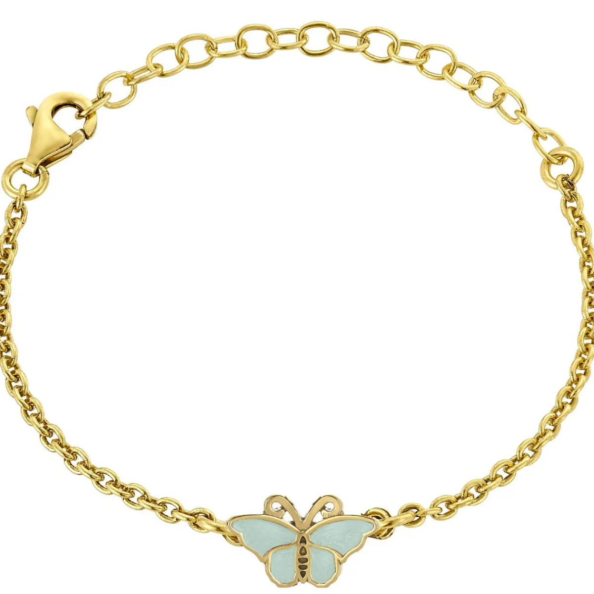 David-Andersen Emaljesmykker|Til Barn>Armbånd, Sommerfugl mint - Barn