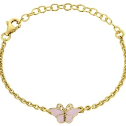David-Andersen Emaljesmykker|Til Barn>Armbånd, Sommerfugl rosa - Barn