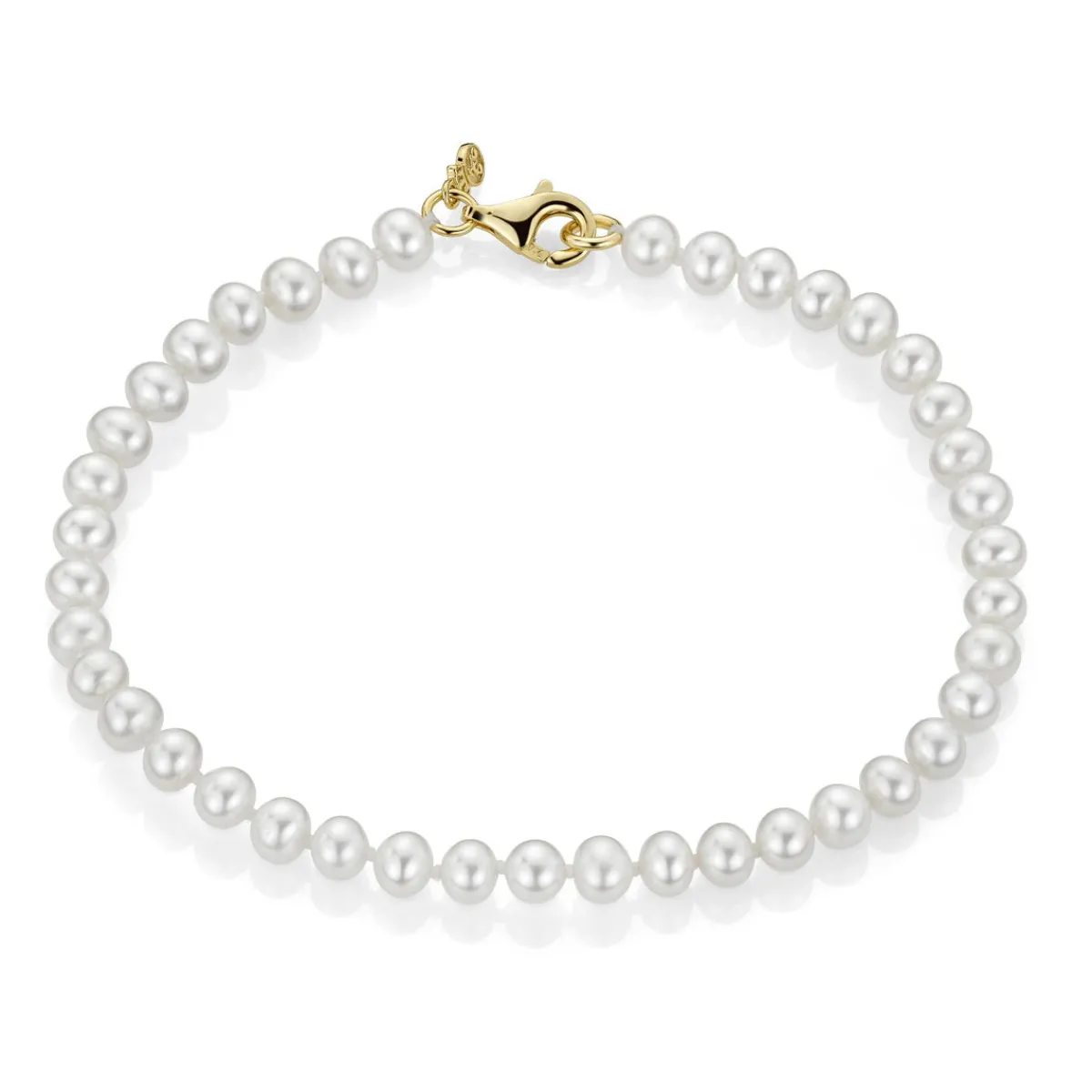 David-Andersen Armbånd>Armbånd, Stjernestøv Ferskvannsperler 4mm