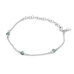 Susanne Friis Bjørner Armbånd>Armbånd, Tre Stener - London Blue krystall