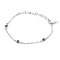 Susanne Friis Bjørner Armbånd>Armbånd, Tre Stener - Sort Agat