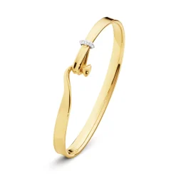 Georg Jensen Armbånd>Armring, Torun med diamanter gult gull