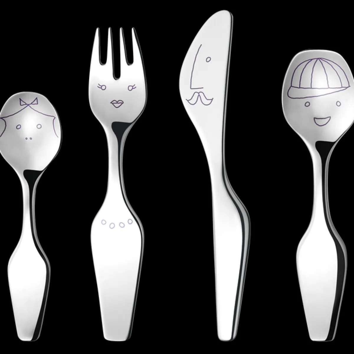 Georg Jensen Home Til Spisebordet>Barnesett, The Twist Family