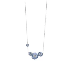 Georg Jensen Emaljesmykker|Halssmykker>Kjede, Daisy blå - 4 blomster