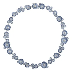 Georg Jensen Emaljesmykker|Halssmykker>Kjede, Daisy Collier blå