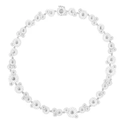 Georg Jensen Emaljesmykker|Halssmykker>Kjede, Daisy Collier hvit