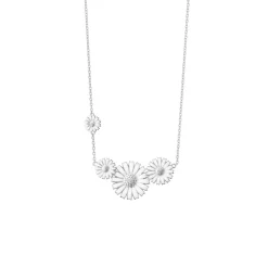 Georg Jensen Emaljesmykker|Halssmykker>Kjede, Daisy hvit - 4 blomster