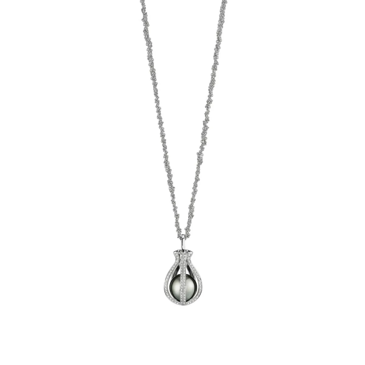 Gellner Halssmykker>Kjede, Tahitiperle og diamanter 0,41 ct