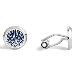 Montblanc Herre>Mansjettknapper, The Origin Collection Solitaire blå