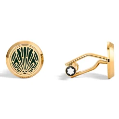 Montblanc Herre>Mansjettknapper, The Origin Collection Solitaire grønn