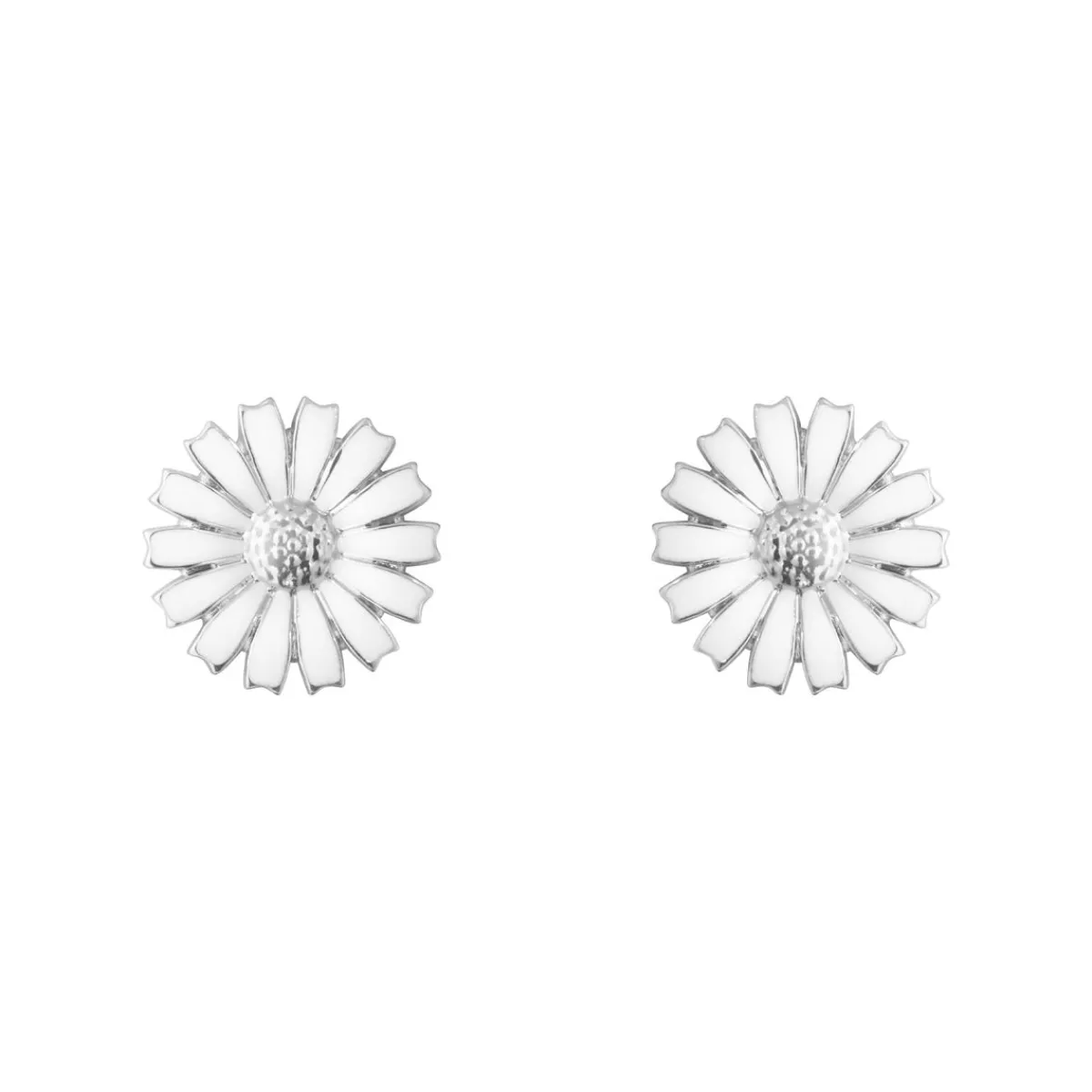 Georg Jensen Emaljesmykker|Ørepynt>Ørepynt, Daisy enkel hvit