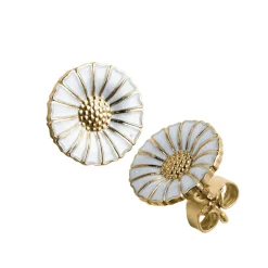 Georg Jensen Emaljesmykker|Ørepynt>Ørepynt, Daisy forgylt sølv