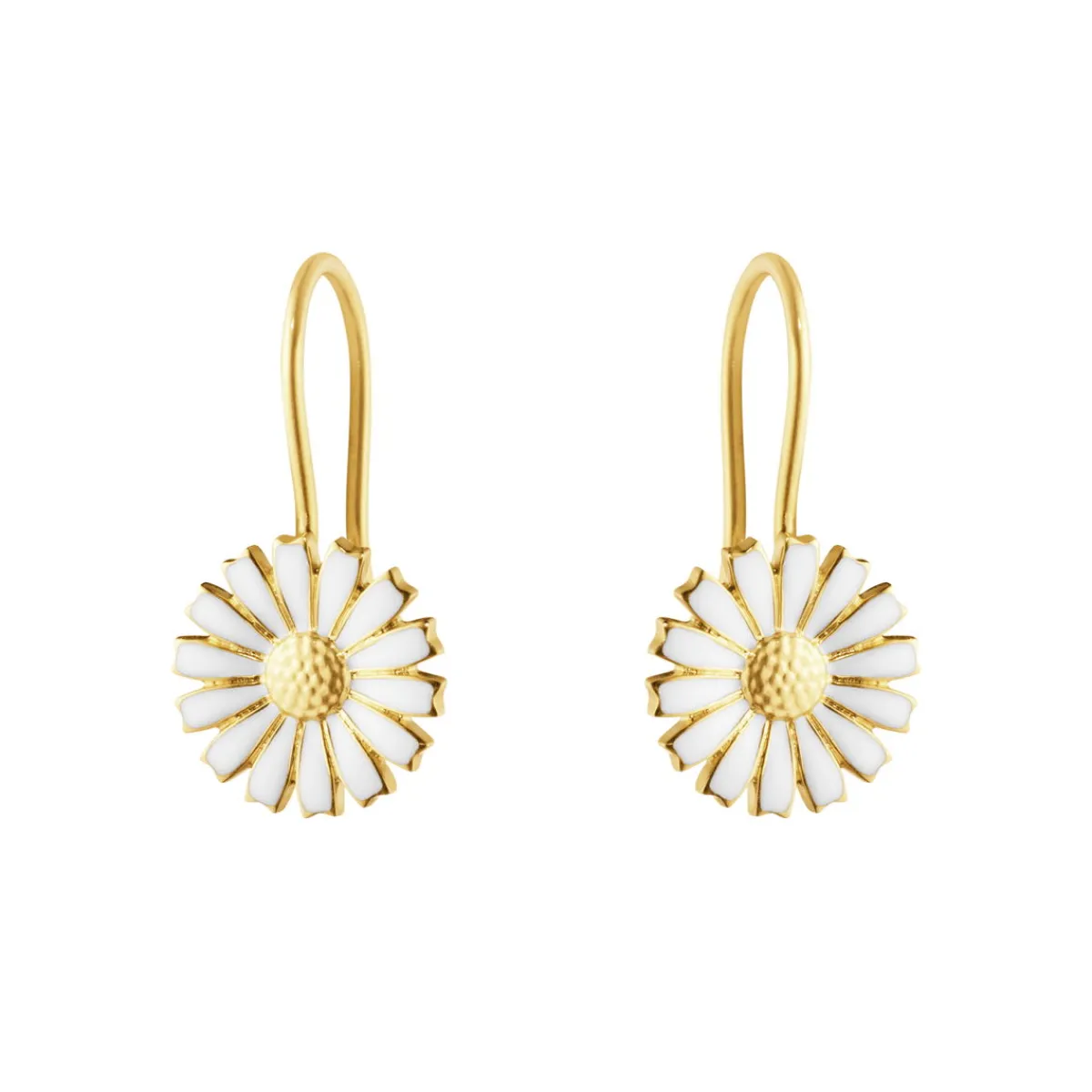 Georg Jensen Emaljesmykker|Ørepynt>Ørepynt, Daisy hengende forgylt sølv 2025