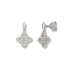 David-Andersen Ørepynt>Ørepynt, Firebladet med diamanter 0,17 ct