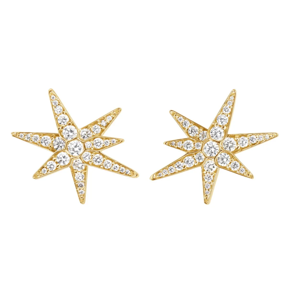OLE LYNGGAARD COPENHAGEN Ørepynt>Ørepynt, Funky Stars 0,36 ct medium