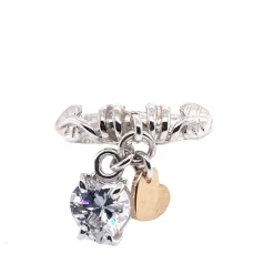 Rikke Harsheim Ringer>Ring, Bladring Med Gullhjerte