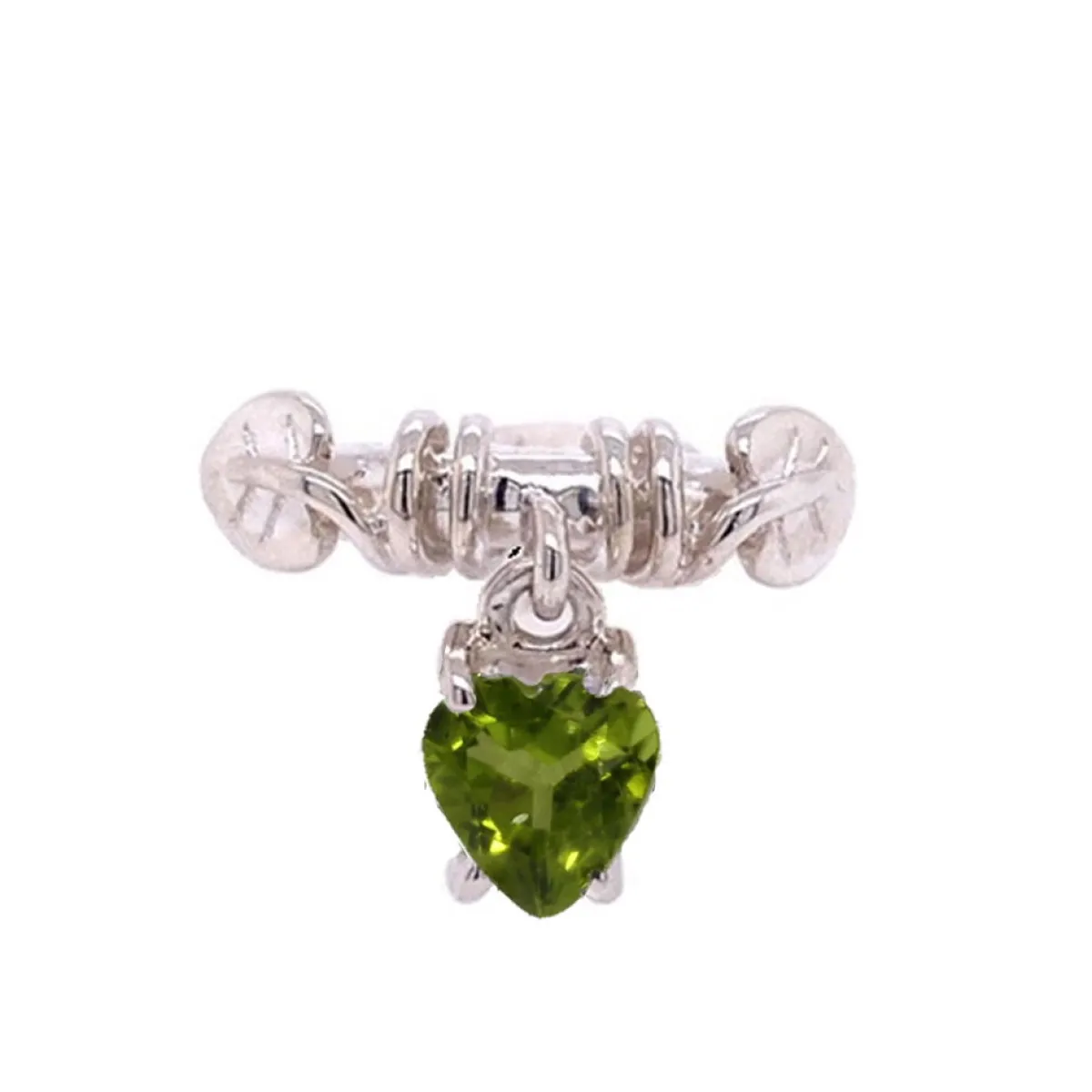 Rikke Harsheim Ringer>Ring, Bladring Med Hengende Sten Peridot