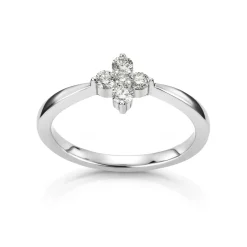 David-Andersen Ringer>Ring, Blomst diamanter 0,31 ct