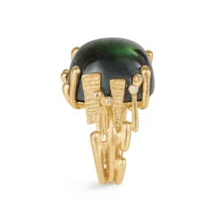 OLE LYNGGAARD COPENHAGEN Ringer>Ring, BoHo Grønn Turmalin stor