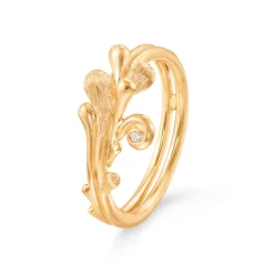 OLE LYNGGAARD COPENHAGEN Ringer>Ring, BoHo med diamant gult gull