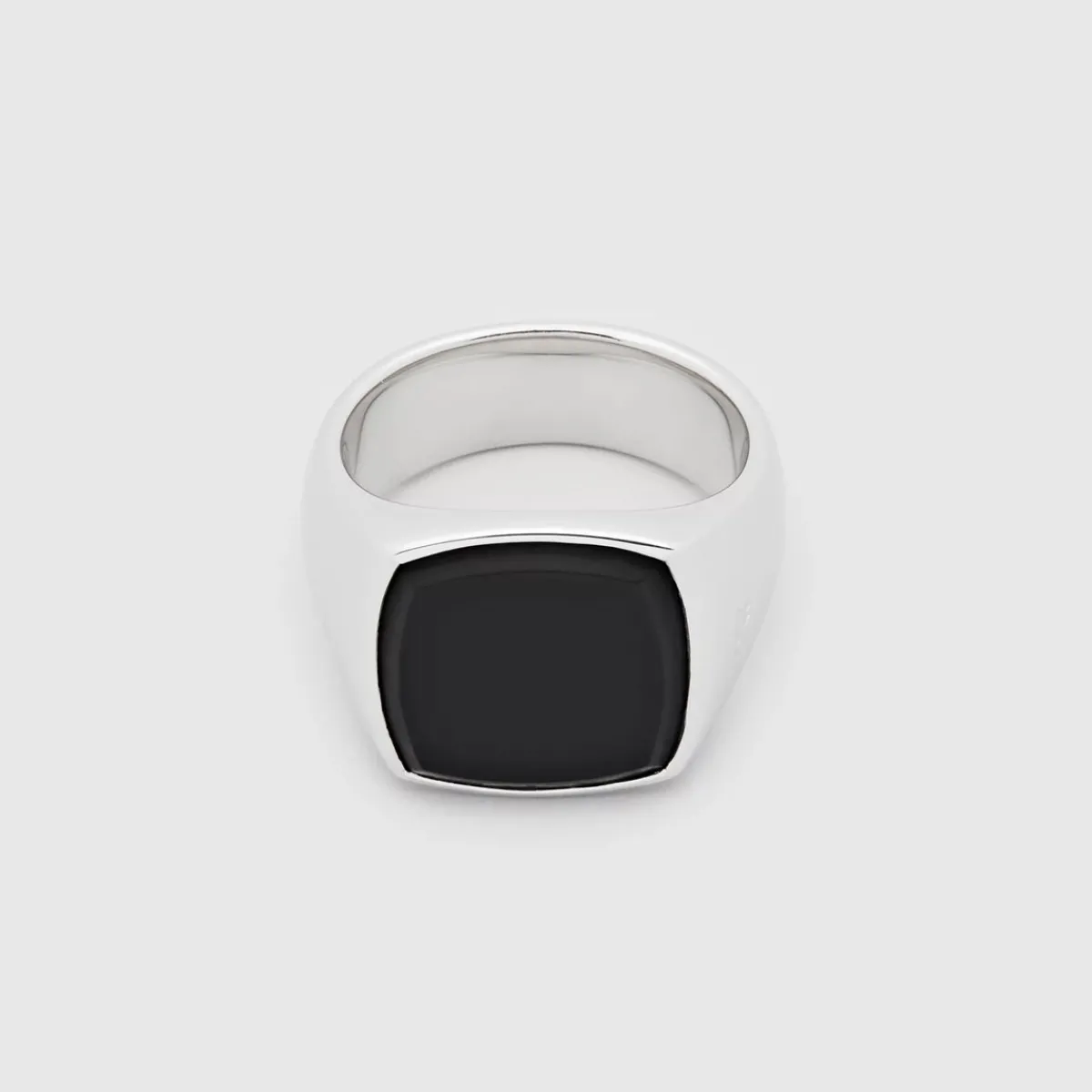 Tom Wood Herre>Ring, Cushion Black Onyx (M)