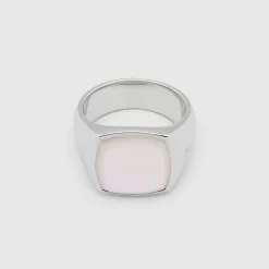 Tom Wood Herre>Ring, Cushion White Mother Of Pearl