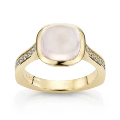 David-Andersen Ringer>Ring, D-A 2015 Rosenkvarts med diamanter