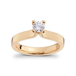 David-Andersen Ringer>Ring, D-A Classic diamant 0,30 ct gult gull