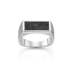 David-Andersen Herre>Ring, Deco Pearl Granite