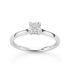 David-Andersen Ringer>Ring, Enstens cushionslipt diamant 0,50 ct