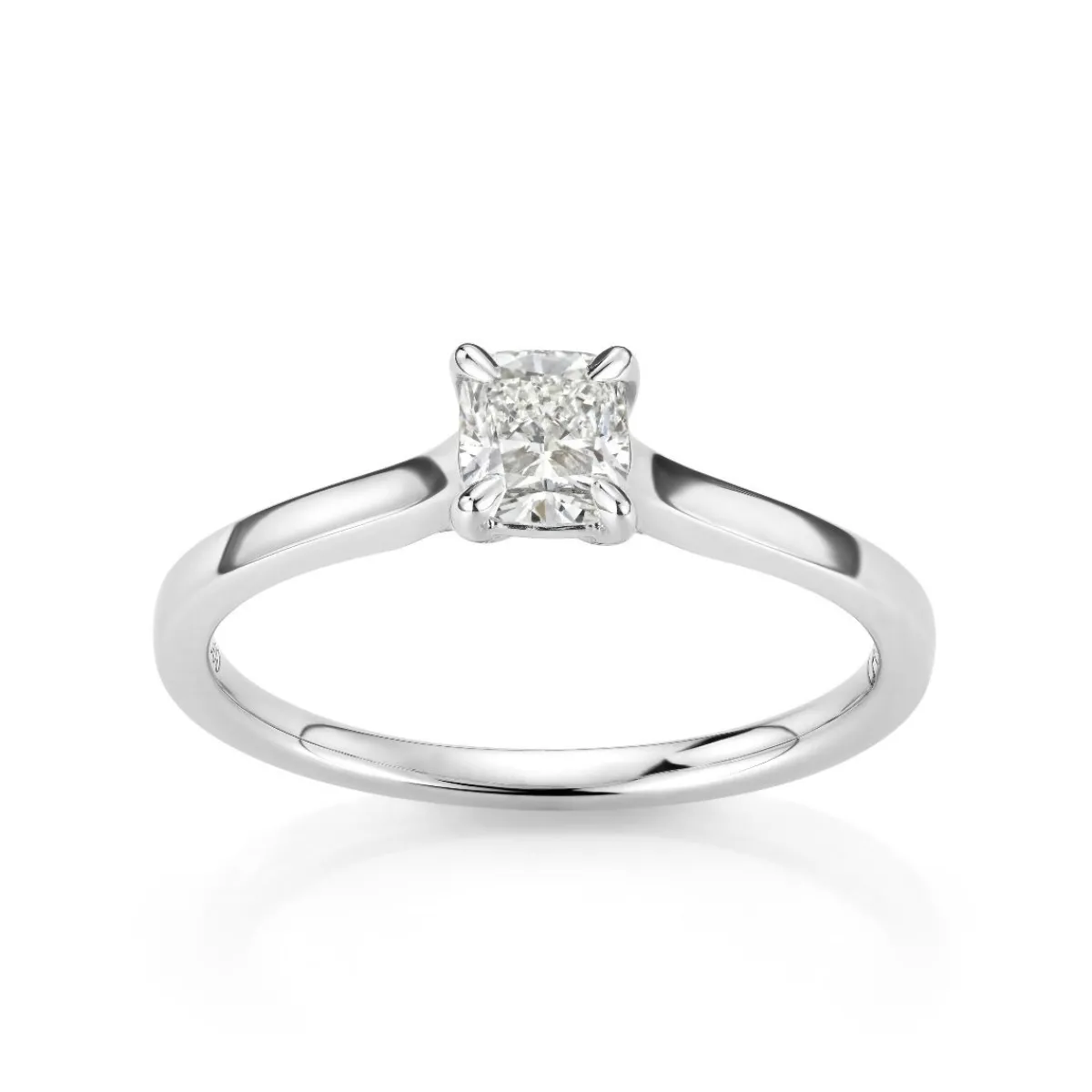 David-Andersen Ringer>Ring, Enstens cushionslipt diamant 0,50 ct