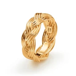 OLE LYNGGAARD COPENHAGEN Herre|Ringer>Ring, Flettet liten gult gull