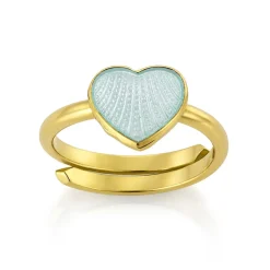 David-Andersen Emaljesmykker|Til Barn>Ring, Hjerte mint - Barn