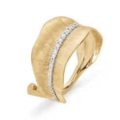OLE LYNGGAARD COPENHAGEN Ringer>Ring, Leaves med diamanter 0,28 ct medium